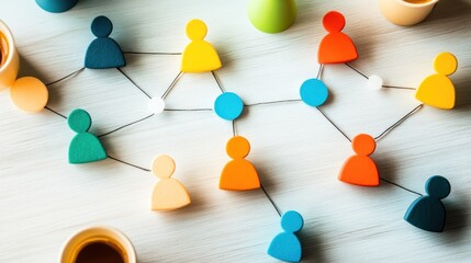 Colorful Network: Visualizing Connections and Collaboration in a Modern Workplace