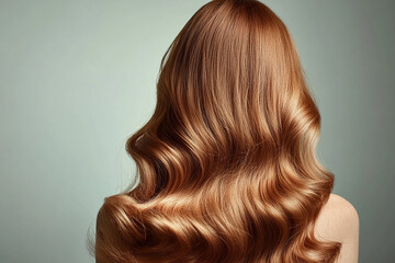 Naklejka premium beautiful hair on the background in the studio