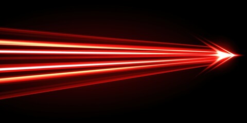 Fototapeta premium Red line of light speed motion background. red fast movement background design faster. concept texture of digital technology speedy move and space black