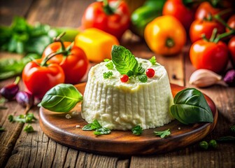 Creamy Ricotta & Vegetable Pasta Close-Up, Vintage Food Photography