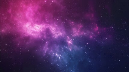 Fototapeta premium A starry night sky with pink and purple nebulae.