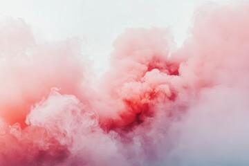 Fototapeta premium Abstract red smoke on white background.