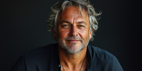 Obraz premium Portrait of an adult middle-aged man, concept