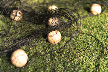 baseball indoor training equipment, softball American game, selective focus background image