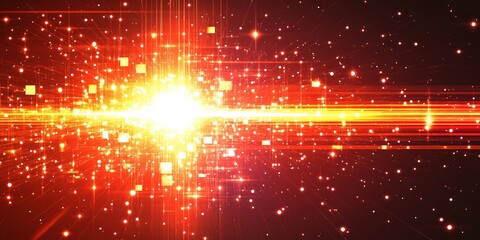 Red line of light speed motion background. red fast movement background design faster. concept texture of digital technology speedy move and space black