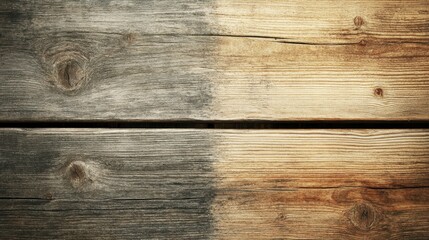 Weathered Wood Planks With Distinctive Color Variation and Texture