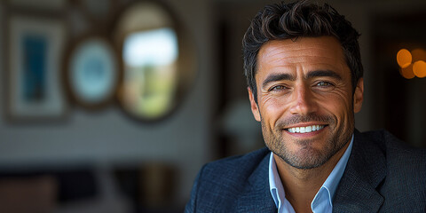 Obraz premium Portrait of an adult middle-aged man, concept