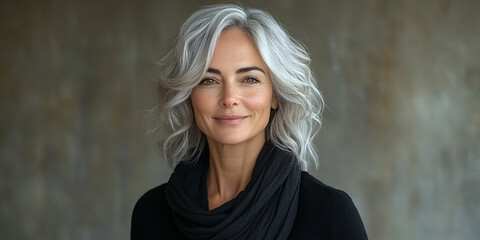 Fototapeta premium portrait of an woman on a studio background