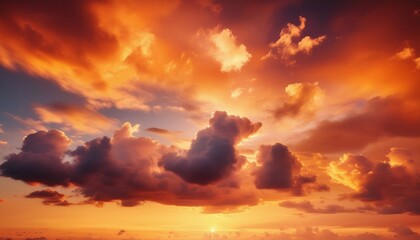 Obraz premium Orange Clouds in the Sky