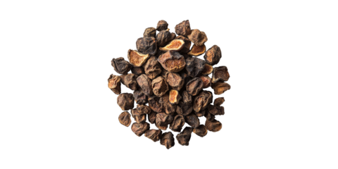 Dried sichuan peppercorns in pile isolated on transparent background