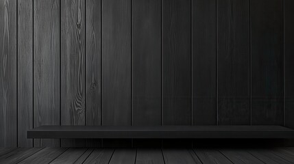 A minimalist, modern backdrop featuring a sleek, dark wooden surface, perfect for displaying your message or product against. Ample copy space allows for impactful visuals and text.