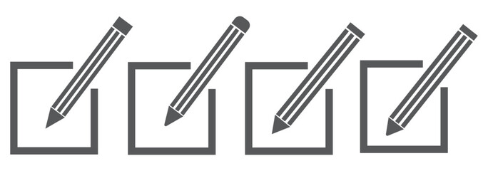 Edit icon symbol vector. Edit text icon.