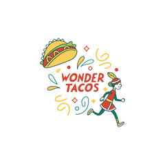 Vector Illustration Of Wonder Delicious Tacos
