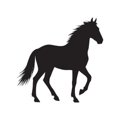 Horse silhouette vector illustration.
