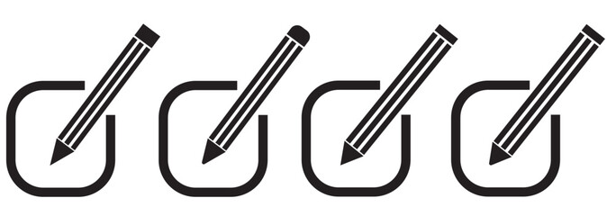 Edit icon vector isolated on white background. Pencil icon. sign up Icon vector. edit text