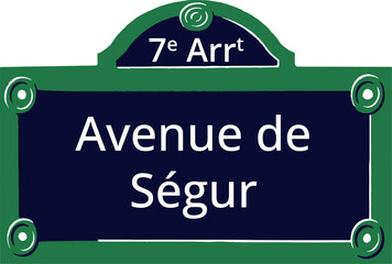 7e Arrt, Elegant Parisian Street Sign
