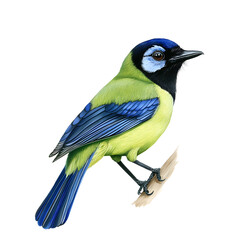 Obraz premium Green jay with a striking green body 