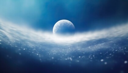 Deep mottled blurred blue background