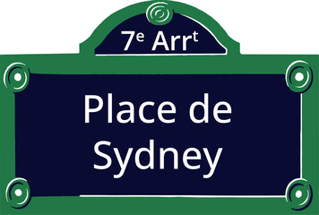 7e Arrt, Elegant Parisian Street Sign