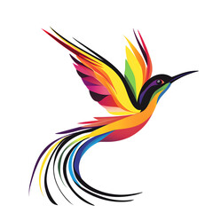 Obraz premium Vector of a bird-of-paradise