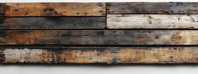 Rustic Wooden Plank Background with Natural Texture and Color Variations