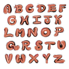 hand drawn alphabet
