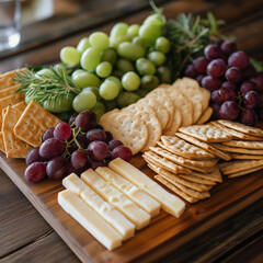 Cheese and grapes