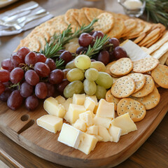 Cheese and grapes