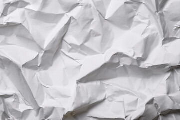 Obraz premium Crumpled paper texture background. Royalty high-quality free best stock of White wrinkly backdrop paper backgrounds, white fabric crushed textured crumpled, wrinkled sheet, copy space for text design