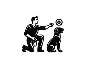 Dog Training Logo Design Template. Vector Illustration.