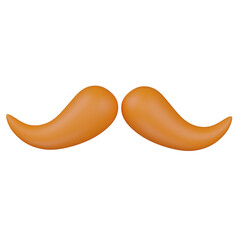 3d render  Irish Mustache  illustration