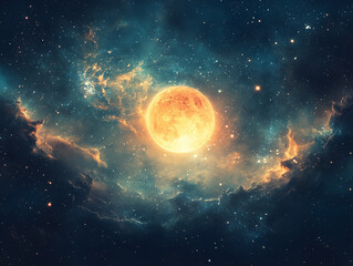 Obraz premium Planets across the universe background