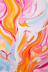 Fototapeta premium Abstract background featuring intricate, flowing white lines over a vibrant colored canvas