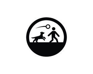 Dog Training Logo Design Template. Vector Illustration.
