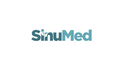 Sinu Med for Cold and flu virus syringe icon logo design template