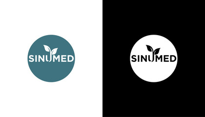 Sinu Med for Cold and flu virus syringe icon logo design template