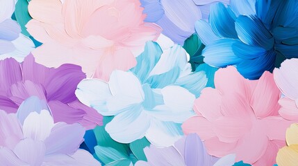 Pastel Flower Impasto Painting Texture Background