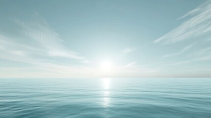 A clear light blue sky stretching endlessly, evoking a sense of calm and tranquility.