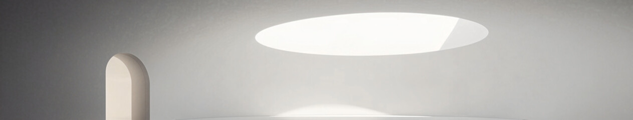 Abstract Geometric Lighting: An artful interplay of light and shadow. This image showcasing minimalist forms and the interplay of light and shadow