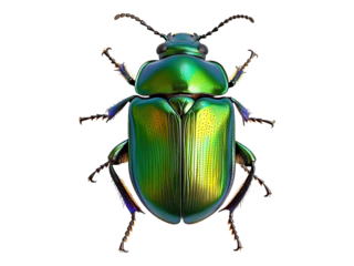 Vibrant green june beetle