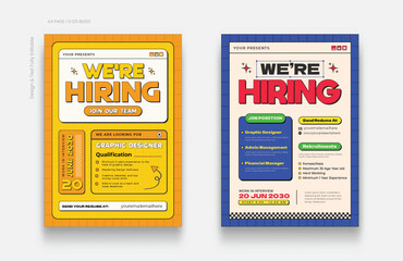 We are hiring job vacancy flyer poster template