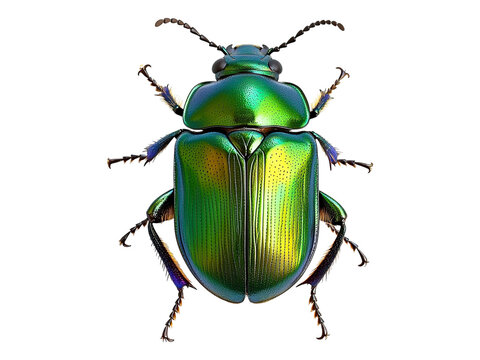 Vibrant green june beetle