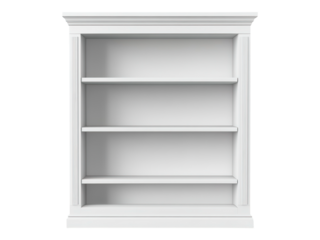 White wooden book case