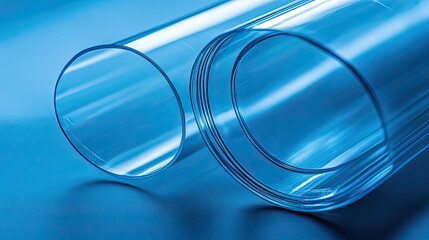 A detailed close-up of a flexible plastic sheet with smooth edges, illustrating its bendability and ease of manipulation.