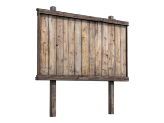Wooden billboard