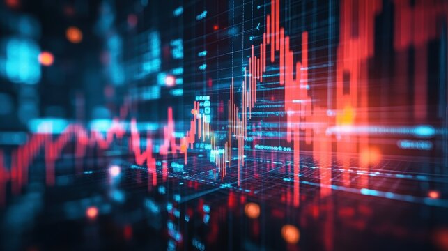 A dynamic chart, a testament to the ebb and flow of the stock market, depicting a steady rise in financial growth and exchange transactions.