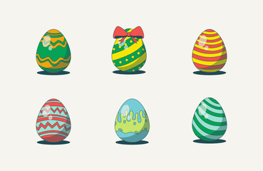 Colorful Easter Eggs Collection EPS File