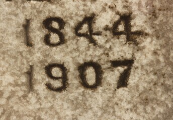 Historic Headstones at Larissa Cemetery Located in Bullard. TX