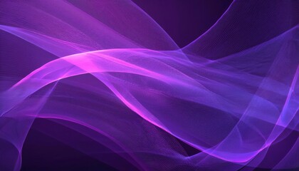 vibrant purple light wave on dark background, abstract flowing energy motion, futuristic digital wallpaper for design

