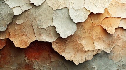 Abstract image of peeling paint with a layered appearance